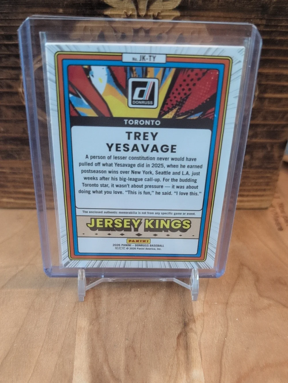 2026 Donruss Trey Yesavage Jersey Kings Relic Patch Rookie Card Blue Jays